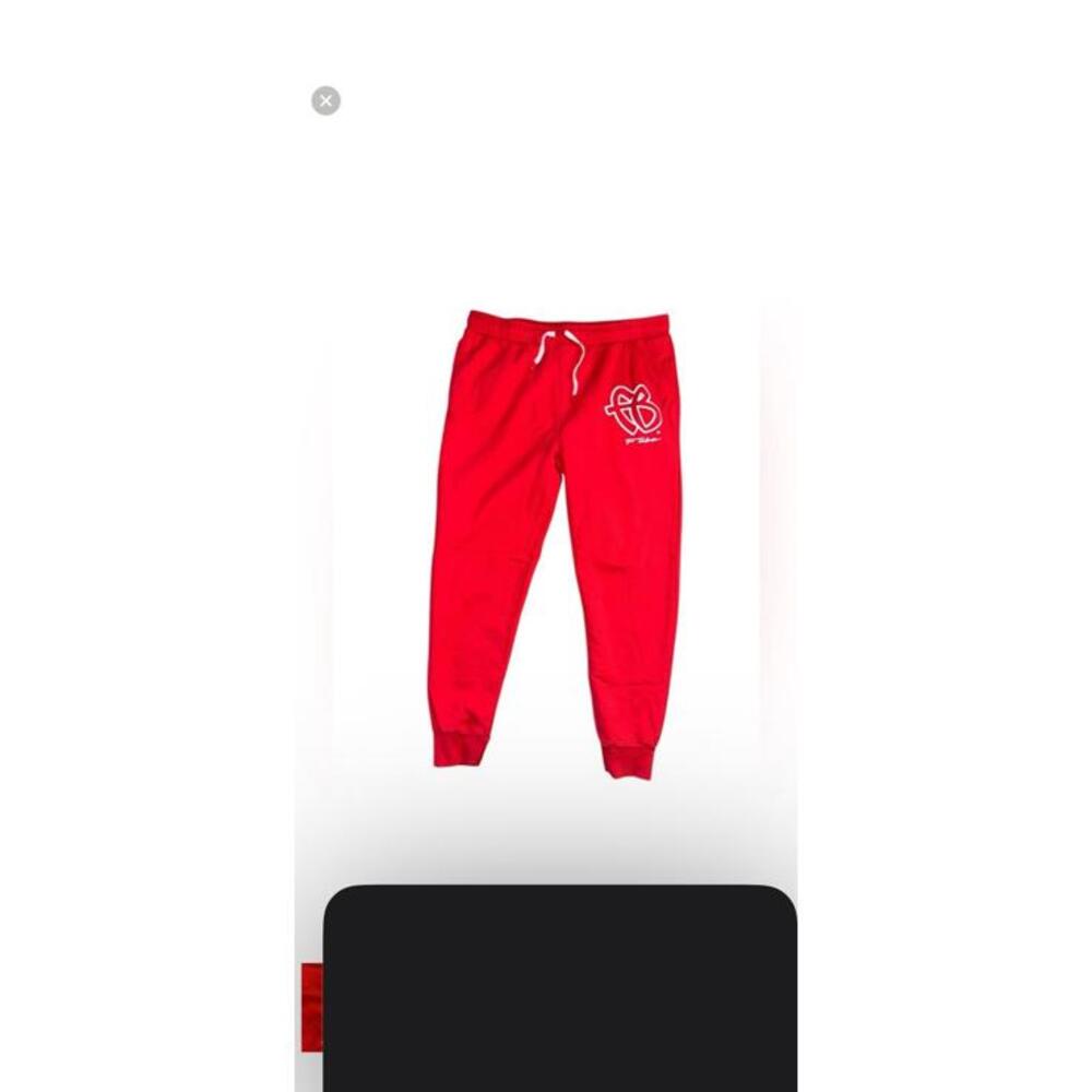 FUBU Men's Big & Tall Red Joggers-tracksuits - pants only SIZE 3XL